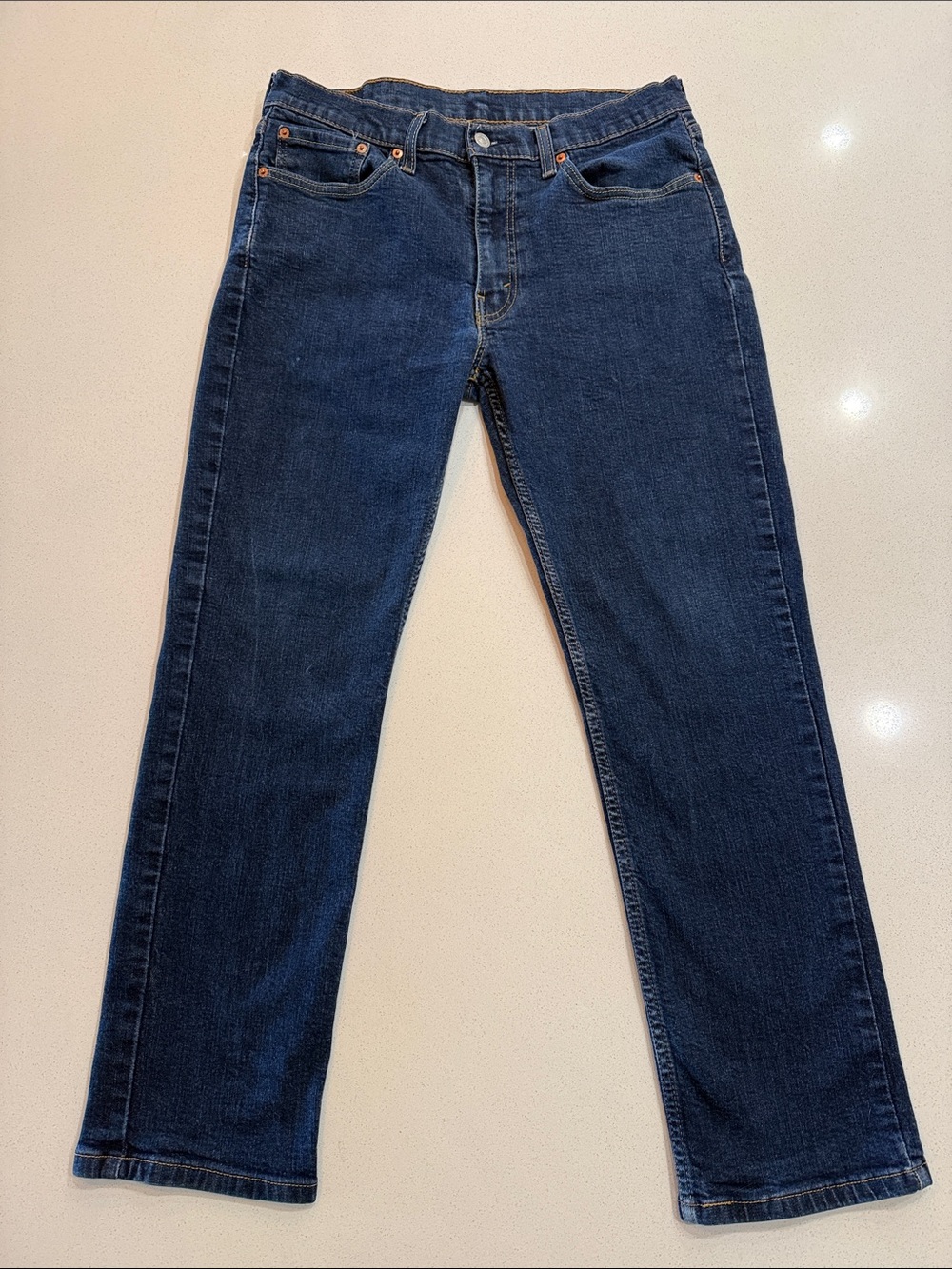 Levi’s 514 Men's Dark Blue Straight-Leg Jeans 34 x 28